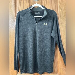 Under Armour Black and Gray HeatGear Pullover